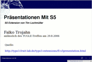 Vorschaubild Vortrag über S5 Präsentationen